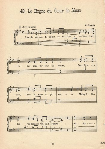 Le règne du coeur de Jésus Partition gratuite